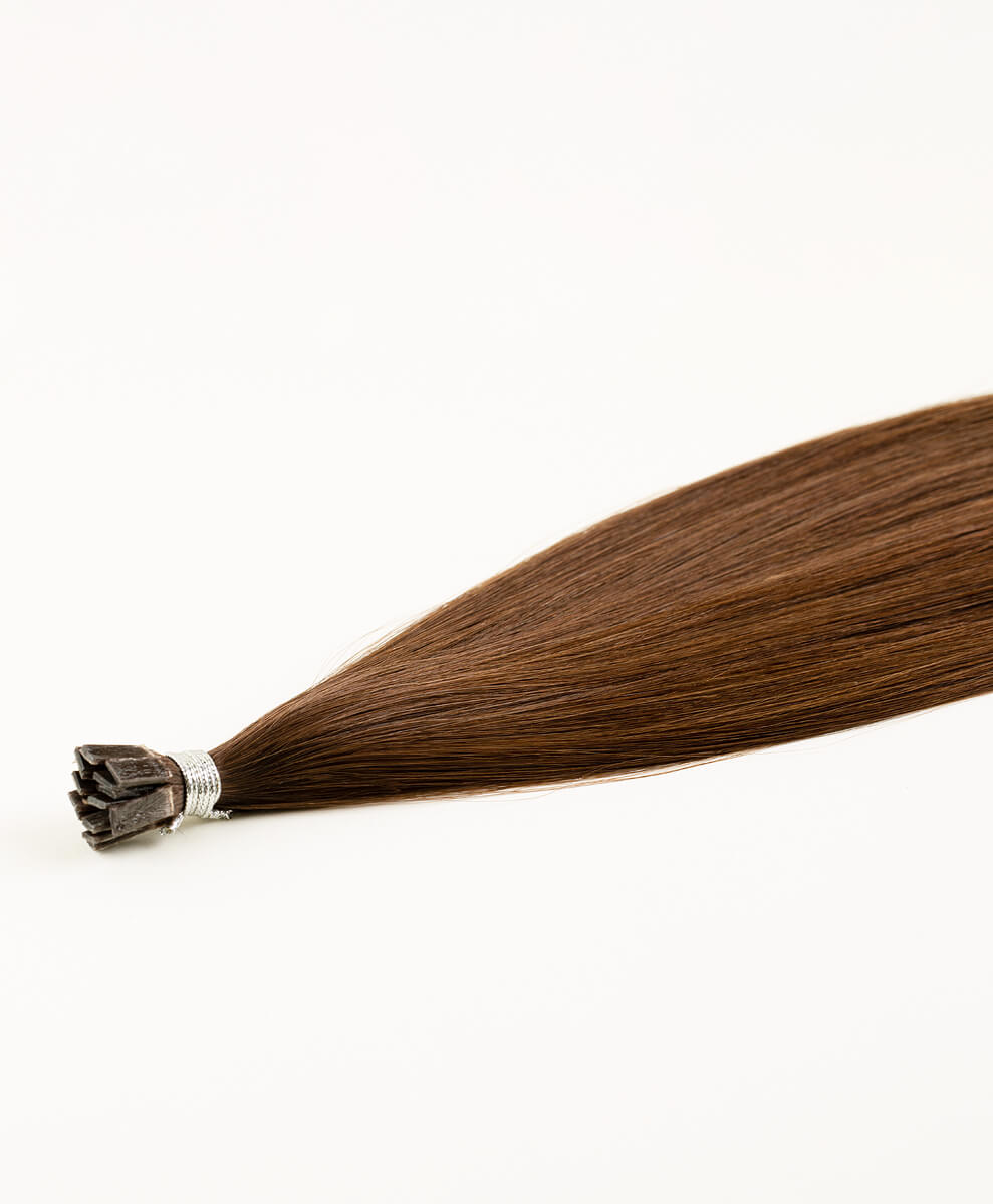 Chocolate Brown, 16" Flat Tip Hair Extensions, #N03