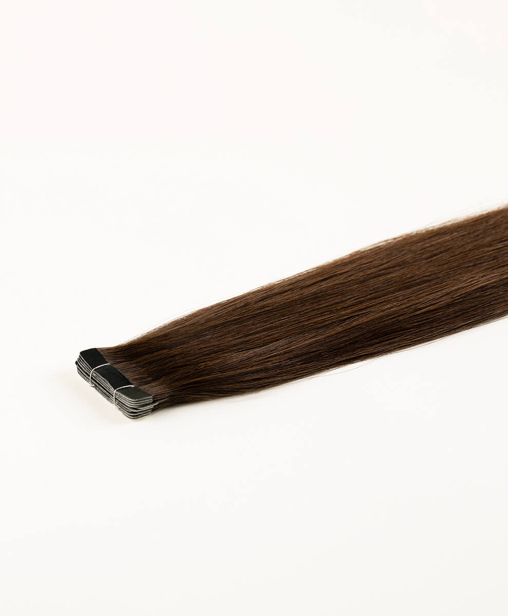 Dark Brown, 16" Slim Tape-In Hair Extensions