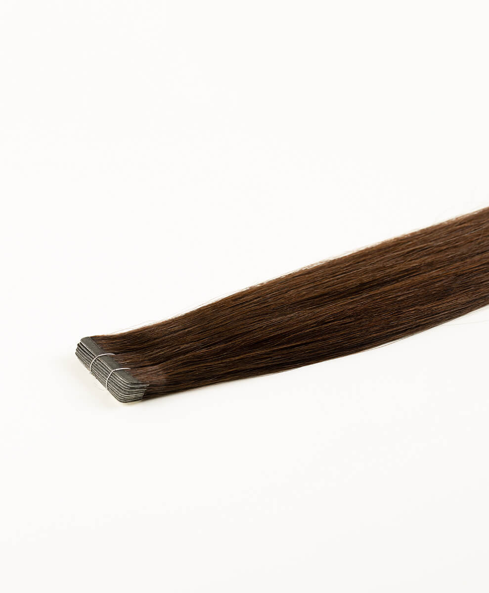 Dark Brown, 16" Ultra Slim Tape-In Hair Extensions, #N02