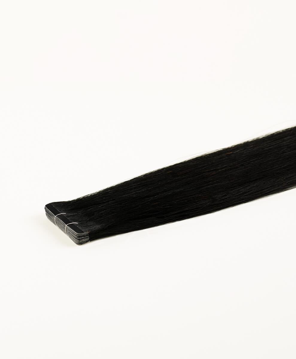 Jet Black, 16" Ultra Slim Tape-In Hair Extensions, #N01