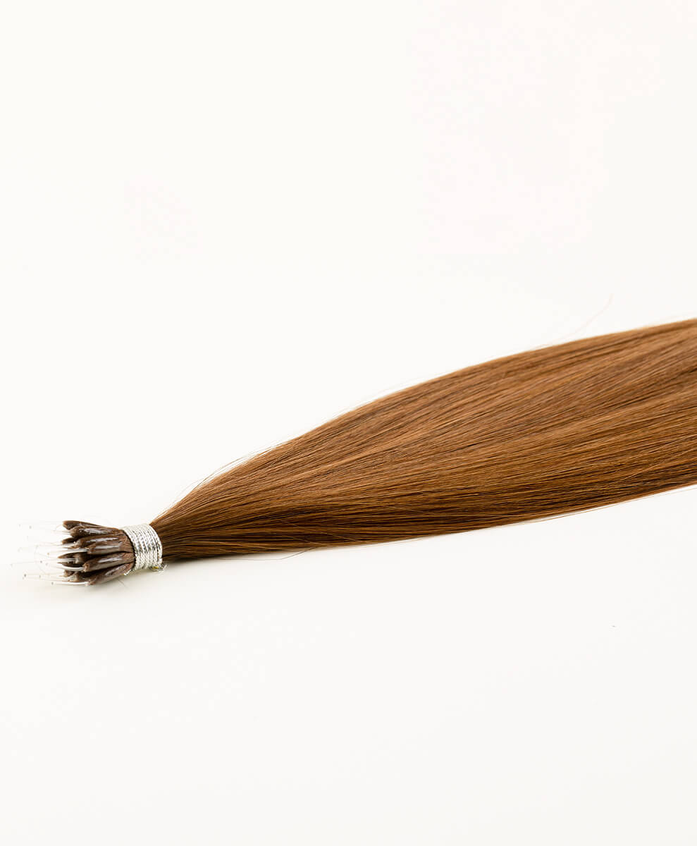 Light Brown, 16" Nano Tip Hair Extensions, #N04