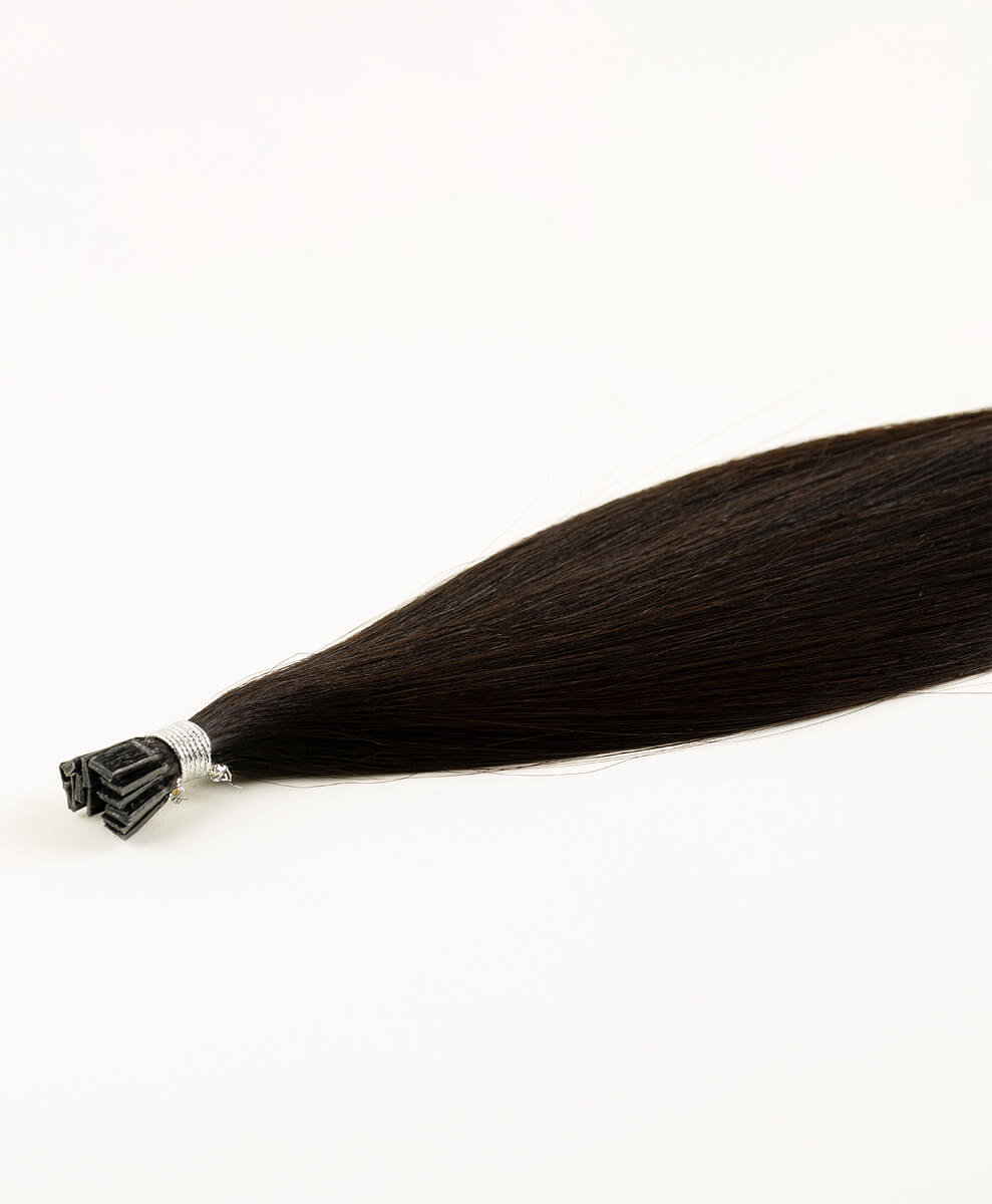 Natural Black, 16" Flat Tip Hair Extensions, #N13