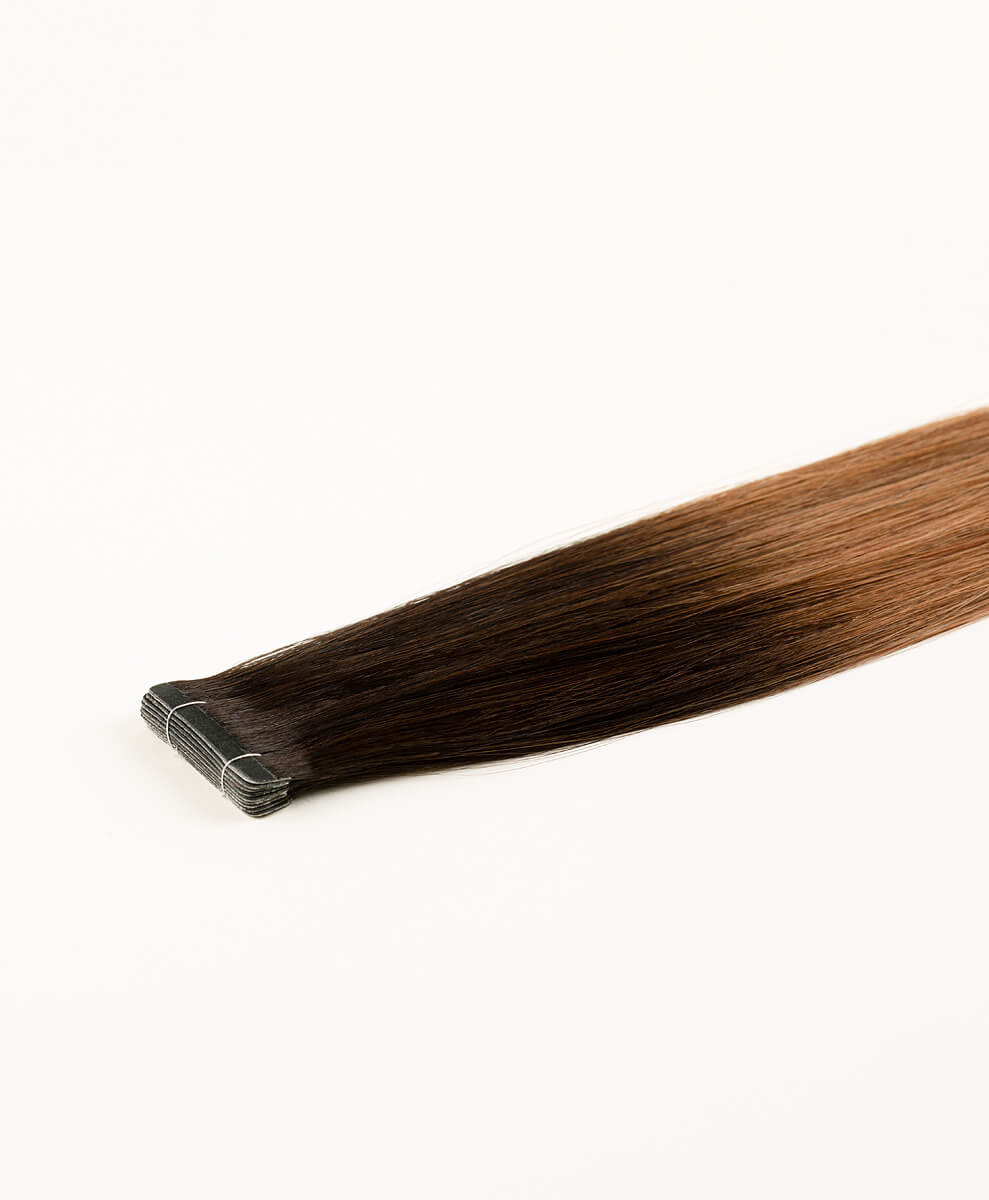 Ombre Brown, 16" Ultra Slim Tape-In Hair Extensions, #R34