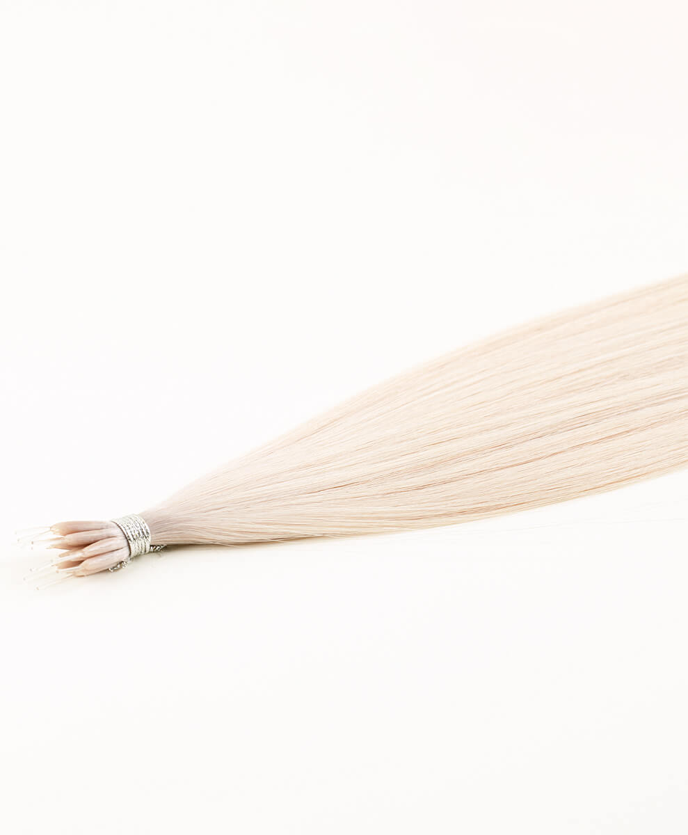 Platinum Blonde, 16" Nano Tip Hair Extensions, #N28