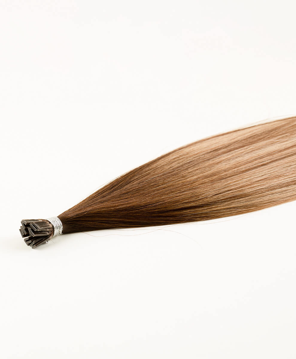 Rooted Ombre Bronde, 16" Flat Tip Hair Extensions, #R36