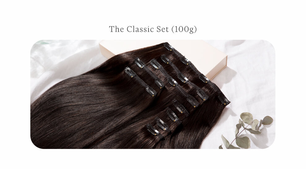 Champagne Blonde, 16" Classic Clip-In Hair Extensions, #240C, 100g