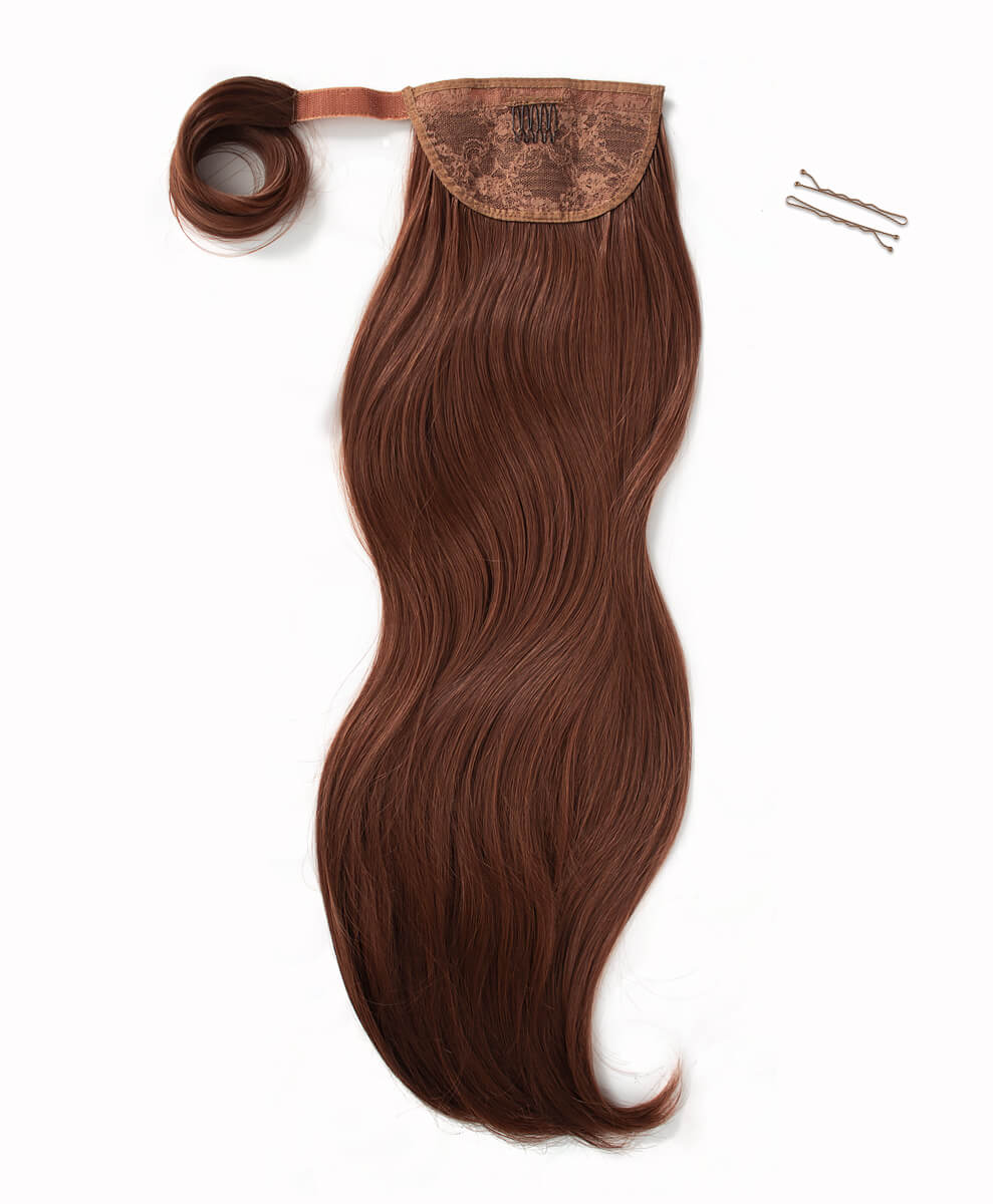 Auburn, 26" Luxe Blowout Wraparound Ponytail