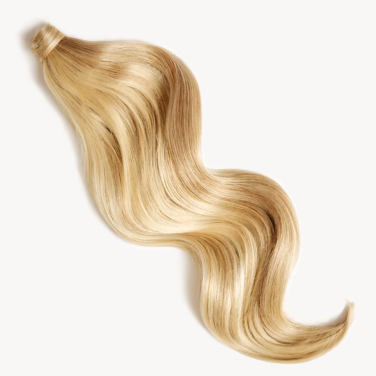 Beach blonde highlighted 24 inch clip-in ponytail extensions human hair P613-18