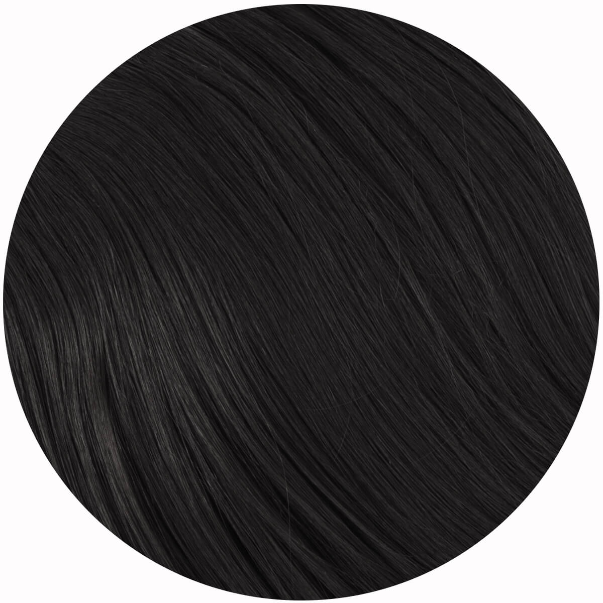 Black, 16" Bounce Wraparound Ponytail: Swatch