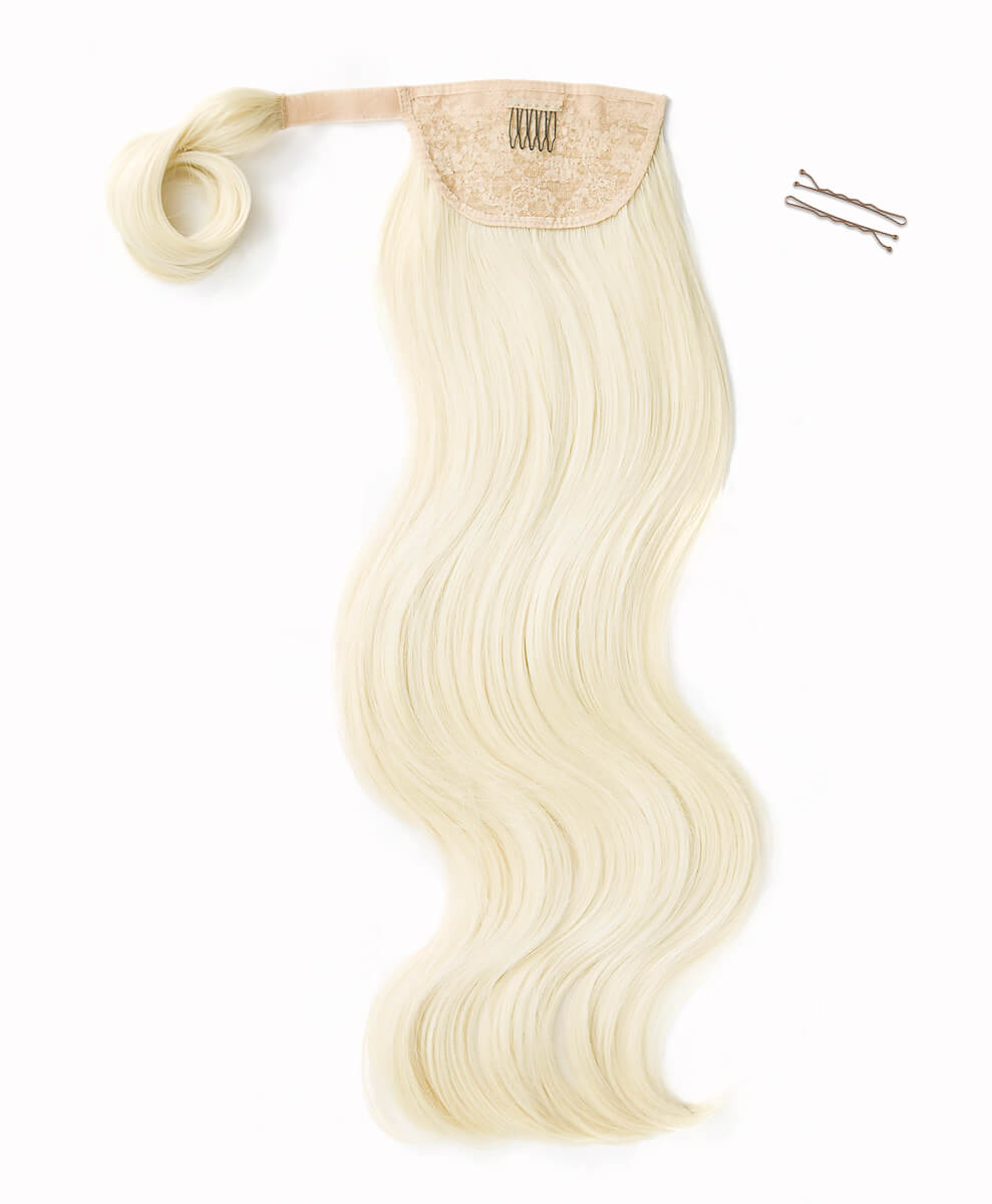 Bleached Blonde, 26" Luxe Blowout Wraparound Ponytail