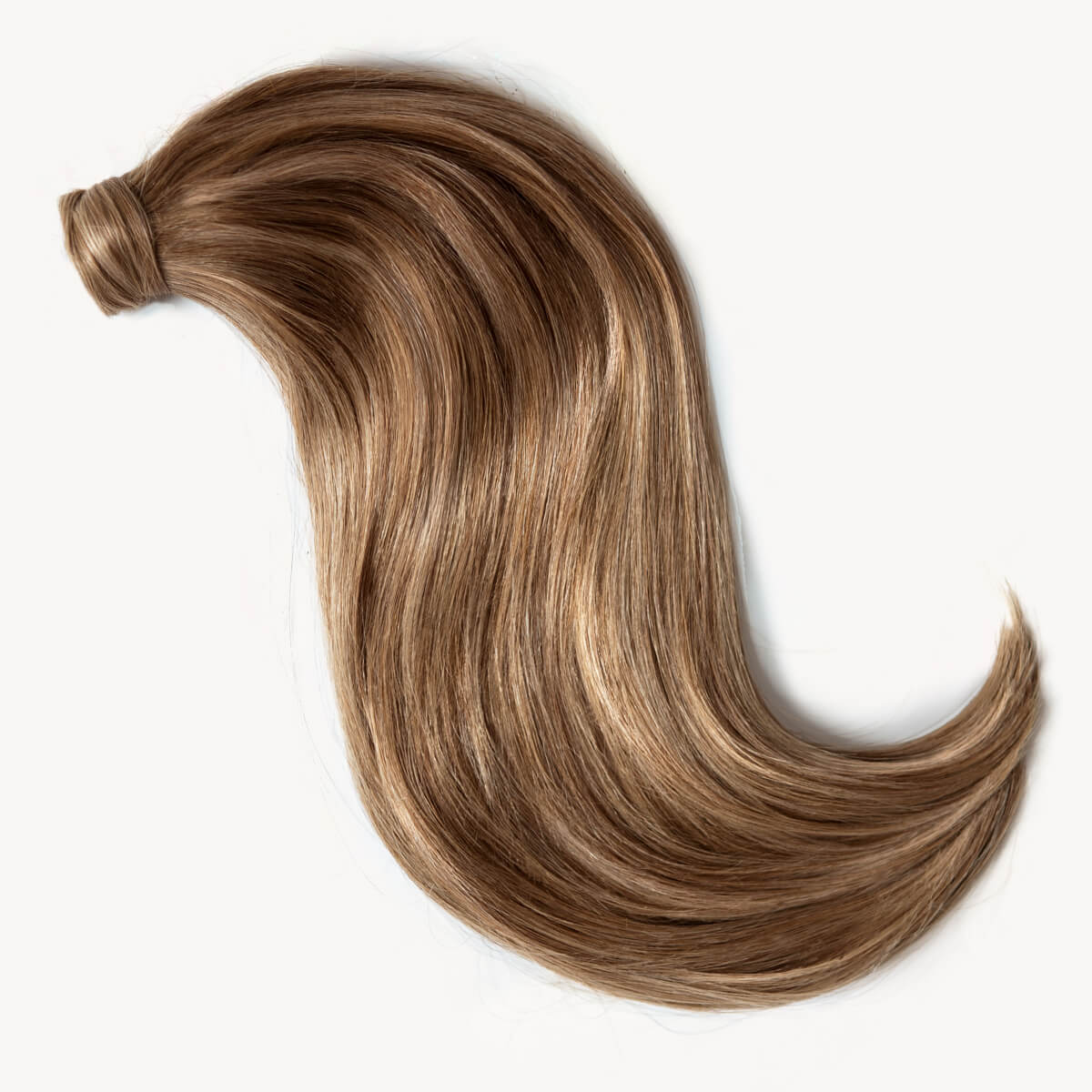 Bronde highlighted 16 inch clip-in ponytail extensions human hair P10-18-6