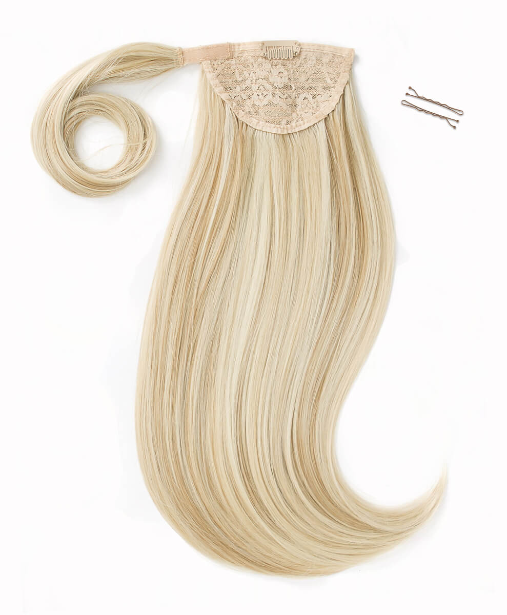 Champagne Highlights, 16" Bounce Wraparound Ponytail