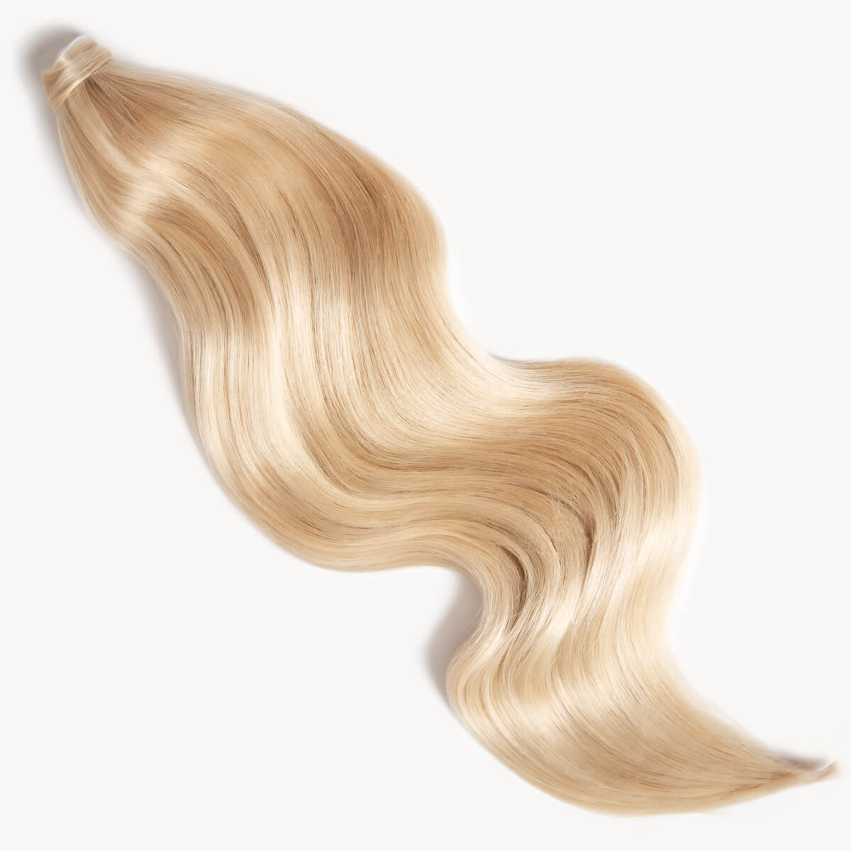 Light blonde highlighted 24 inch clip-in ponytail extensions human hair F60-24