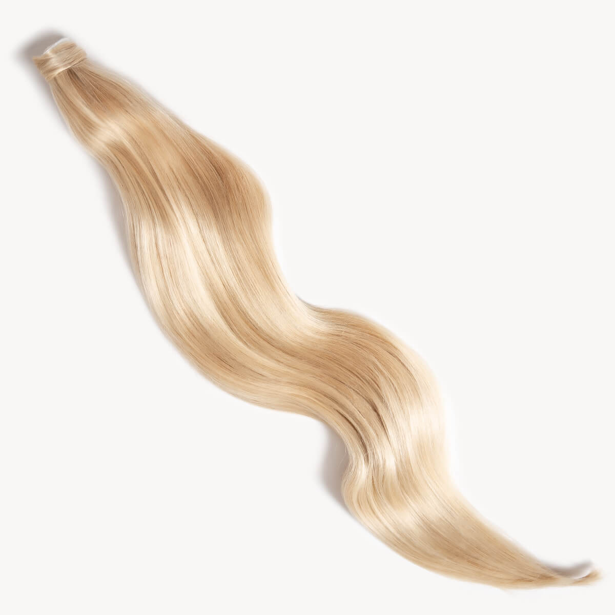 Light blonde highlighted 32 inch clip-in ponytail extensions human hair F60-24