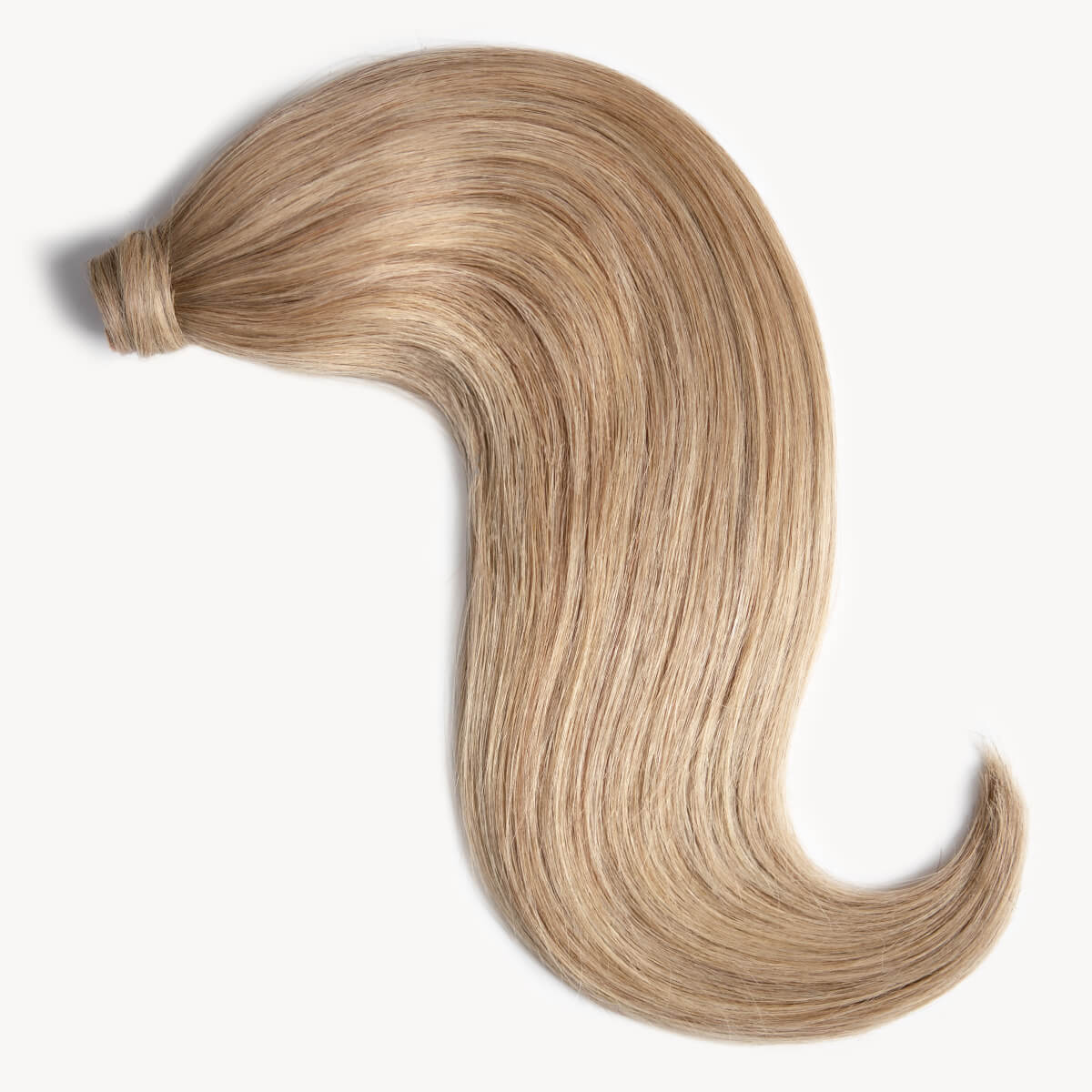 Medium sandy blonde 16 inch clip-in ponytail extensions human hair 18