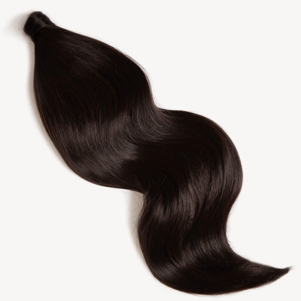 Natural black 24 inch clip-in ponytail extensions human hair 1B