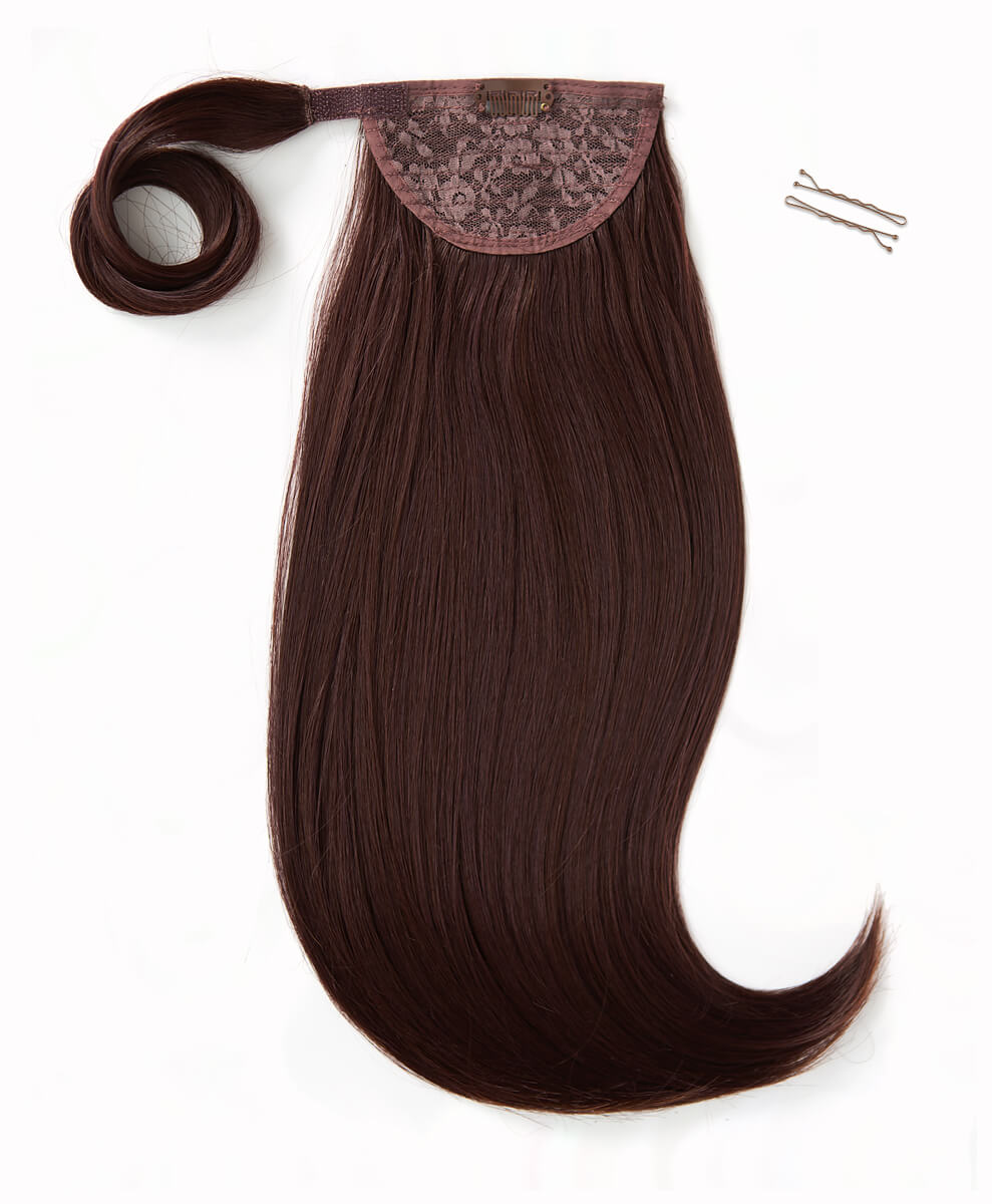 Plum, 16" Bounce Wraparound Ponytail