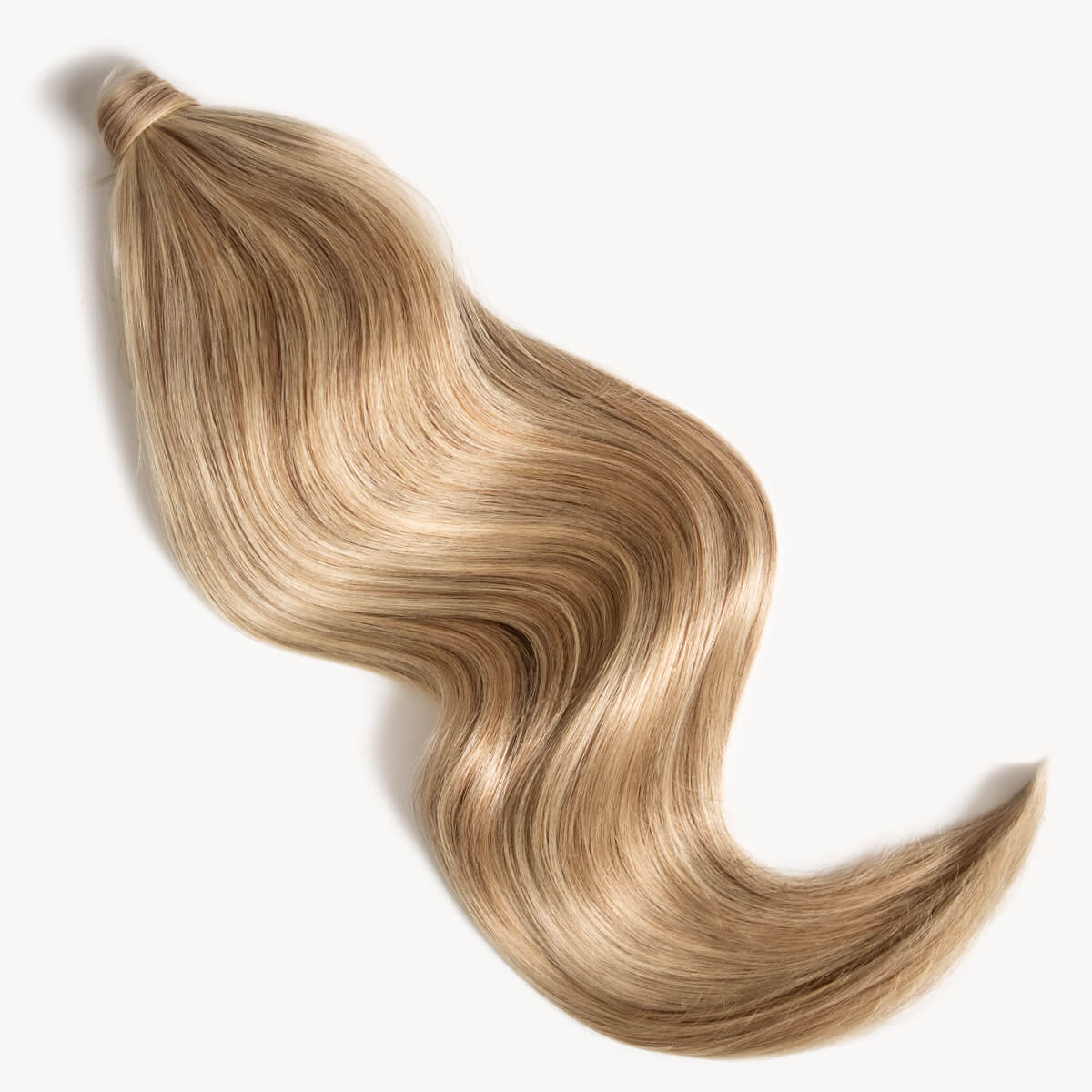 Sandy blonde highlighted 24 inch clip-in ponytail extensions human hair F10-613