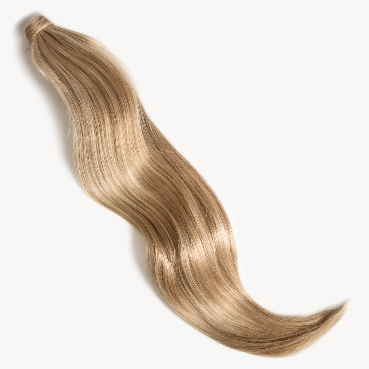 Sandy blonde highlighted 32 inch clip-in ponytail extensions human hair F10-613