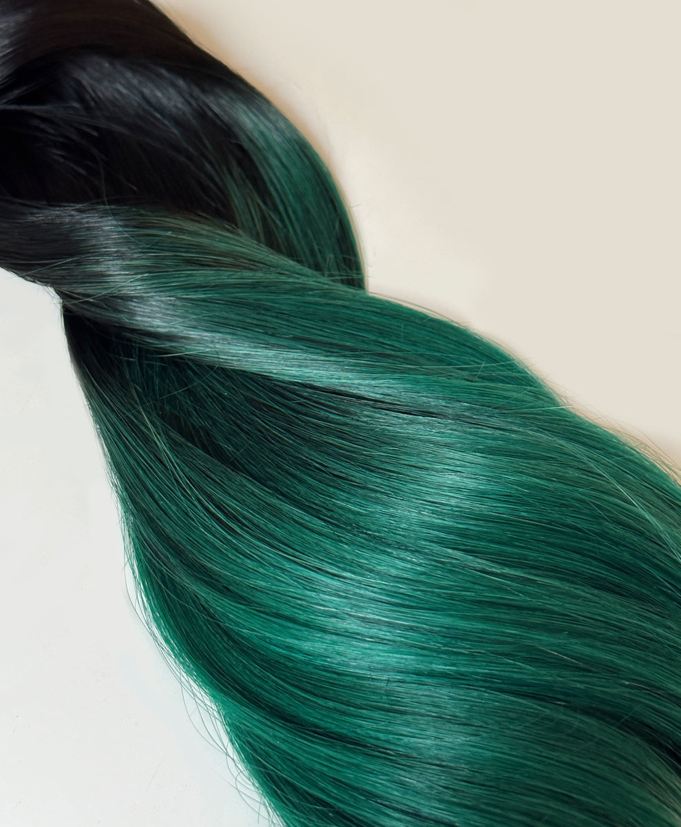 Single Weft, Teal Ombre 16"