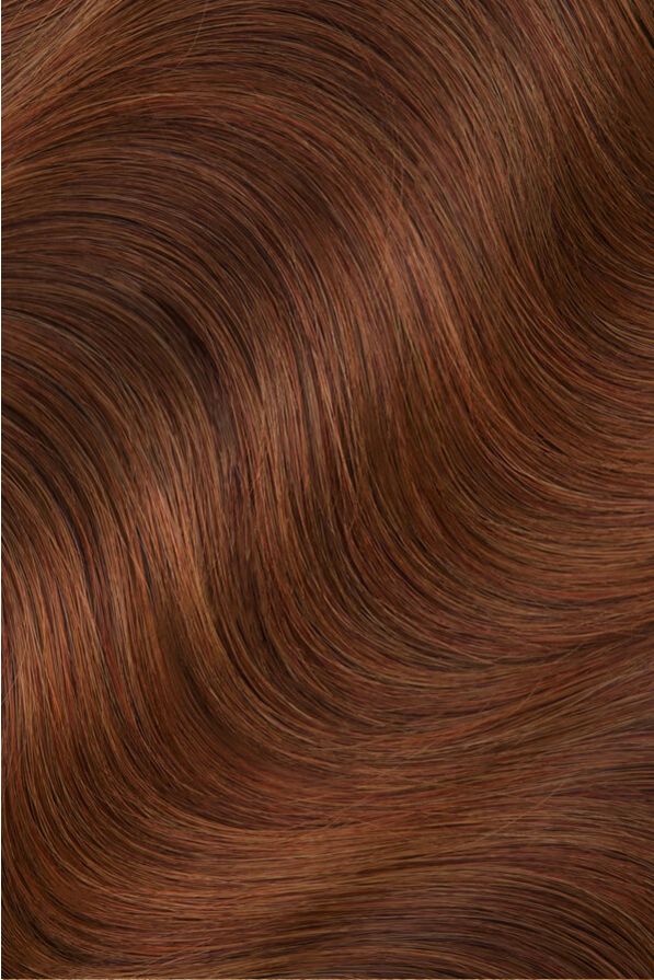 12 inch Seamless 150g Clip-in hair extensions Rich Auburn