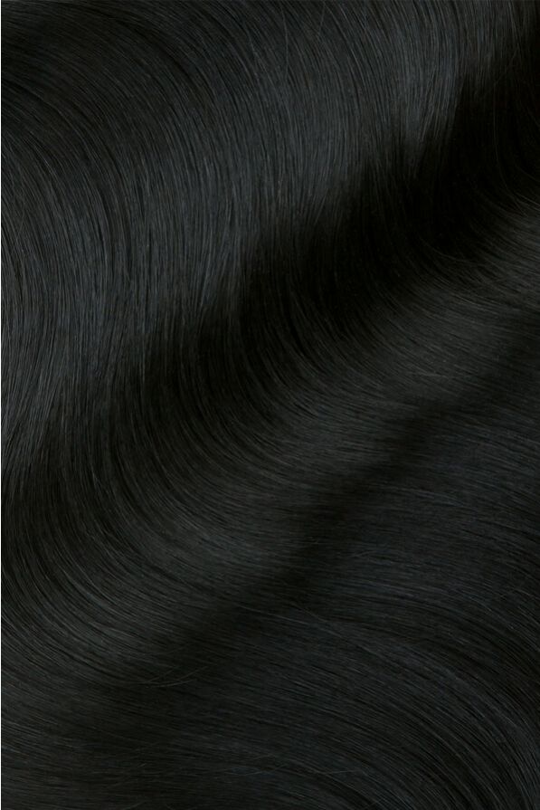 20 inch Seamless 180g Clip-in hair extensions Jet Black