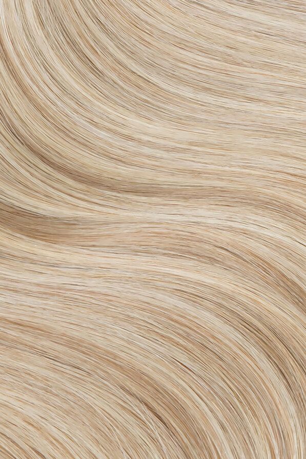 Sandy Blonde Highlighted, 18" Ultra Seam Clip-In Hair Extensions, F10/613 | 185g