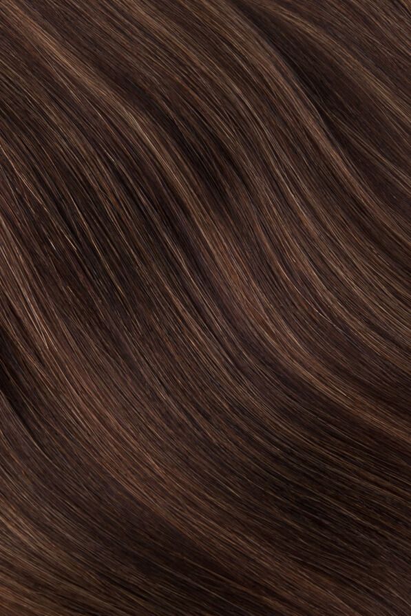 Subtle Brunette Highlighted, 18" Ultra Seam Clip-In Hair Extensions, PP2/6 | 185g